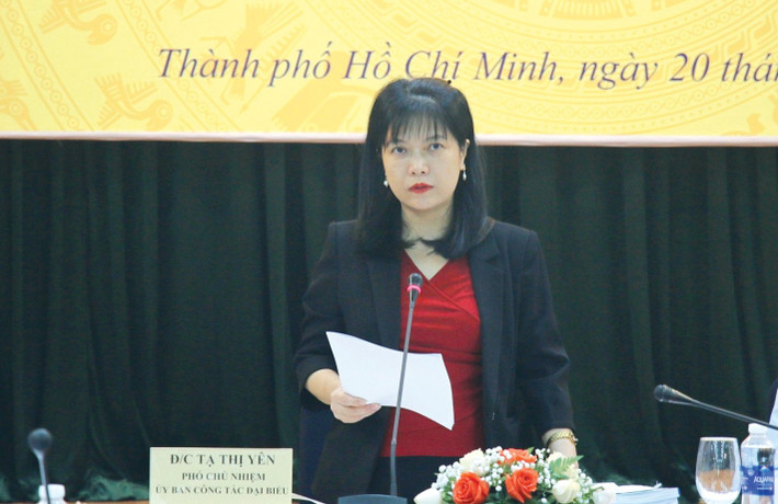 Phó Chủ nhiệm Ủy ban Công tác đại biểu Tạ Thị Yên phát biểu d2.jpg