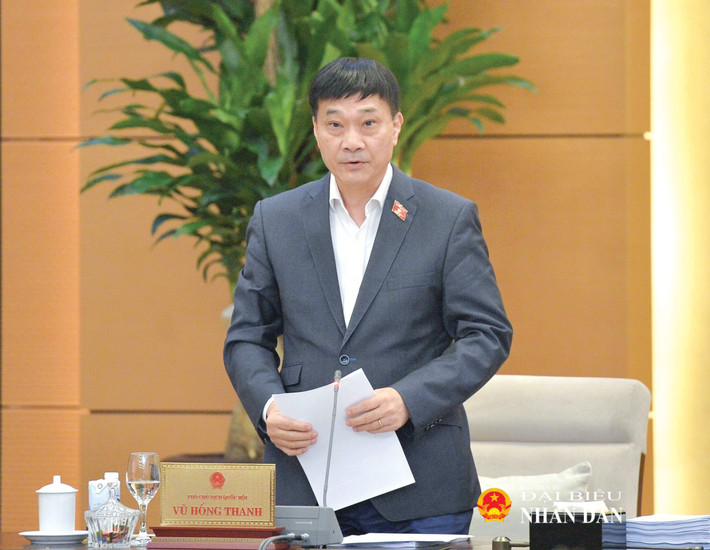 Phó Chủ tịch Quốc hội Vũ Hồng Thanh điều hành phiên họp. Ảnh: Hồ Long tv-chieu3-534.jpg