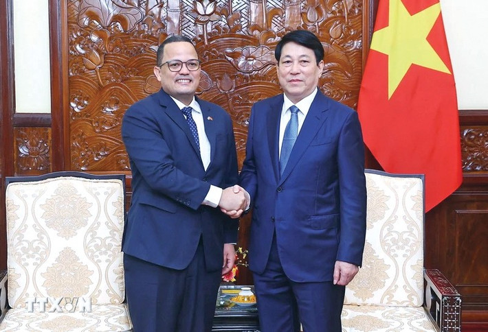 Chủ tịch nước Lương Cường tiếp Đại sứ Dominica tại Việt Nam Jaime Francisco Rodríguez. Ảnh: Lâm Khánh/TTXVN chu-tich-nuoc1.jpg