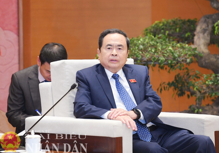 Chủ tịch Quốc hội Trần Thanh Mẫn phát biểu tại cuộc tiếp. Ảnh: Lâm Hiển Chủ tịch Quốc hội Trần Thanh Mẫn phát biểu tại cuộc tiếp. Ảnh: Lâm Hiển