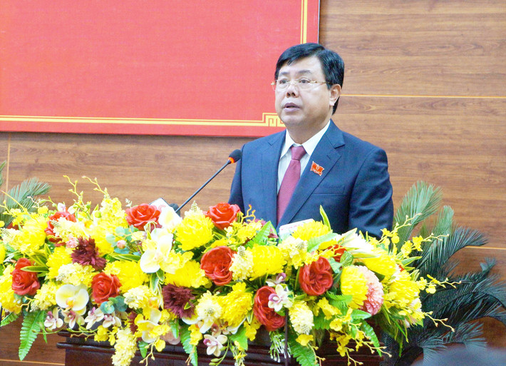 Bí thư Tỉnh ủy, Chủ tịch HĐND tỉnh Cà Mau Nguyễn Tiến Hải phát biểu tại Kỳ họp x3.jpg