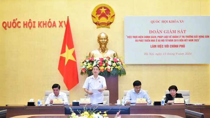 Phó Chủ tịch Quốc hội Nguyễn Đức Hải chủ trì cuộc làm việc. Ảnh: Hồ Long d1.jpg