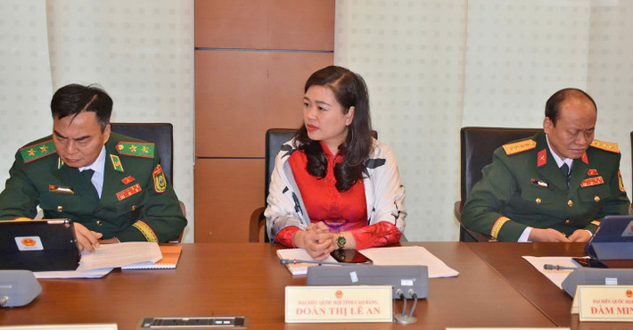Các đại biểu thảo luận tại Tổ 17. Ảnh: Bách Hợp to1705.jpg