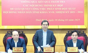 Thái Bình: Thông qua kết quả thẩm tra các nội dung trình kỳ họp HĐND tỉnh giải quyết công việc phát sinh đột xuất