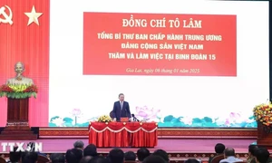 Tổng Bí thư Tô Lâm thăm cán bộ, chiến sỹ Quân đoàn 34 và Binh đoàn 15 ở Gia Lai