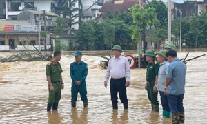 Cao Bằng: Bí thư Tỉnh ủy kiểm tra công tác khắc phục thiệt hại do bão lũ tại Thành phố Cao Bằng