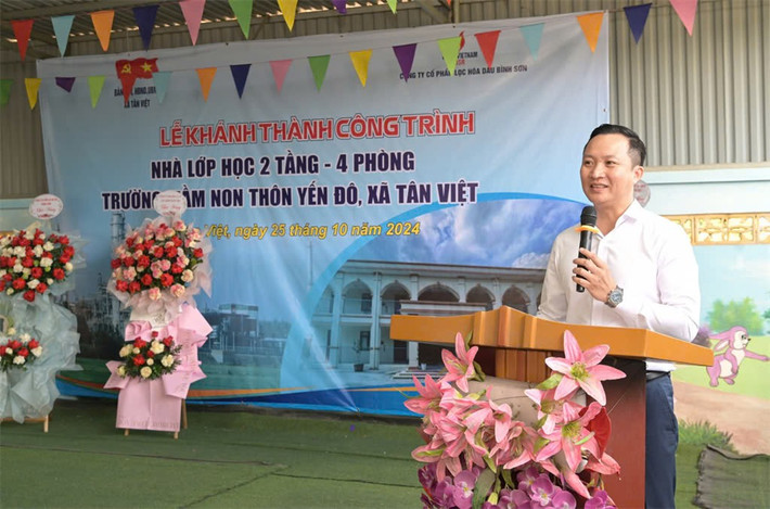 Phó Tổng Giám đốc BSR Phạm Minh Nghĩa phát biểu tại lễ khánh thành. Ảnh: BSR 2024-10-29a2.jpg