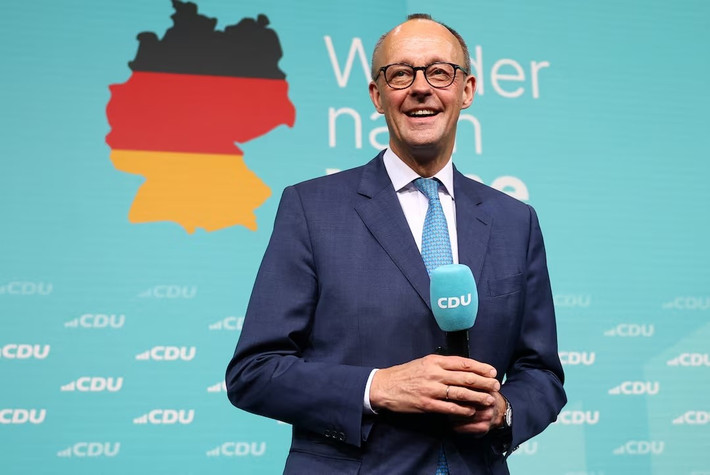 Ông Friedrich Merz, lãnh đạo liên minh CDU/CSU khả năng cao sẽ trở thành thủ tướng tiếp theo của Đức. Ảnh: Reuters blcd5l7t5rowbdpghnunwpejpejpg.jpg