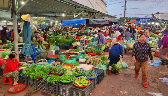 Năm 2025, phấn đấu 100% cơ sở kinh doanh thực phẩm tại chợ trên địa bàn TP. Hà Nội được cấp biển nhận diện. Ảnh: ITN cho-dau-moi-ha-noi.jpg