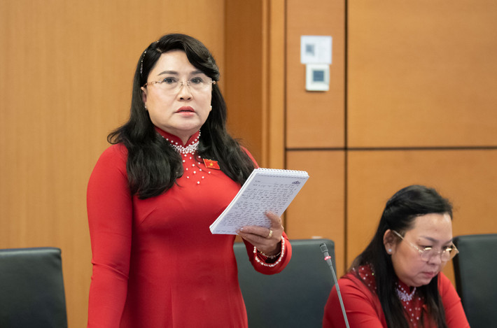 ĐBQH Nguyễn Thị Kim Bé (Kiên Giang) phát biểu ĐBQH Nguyễn Thị Kim Bé (Kiên Giang) phát biểu