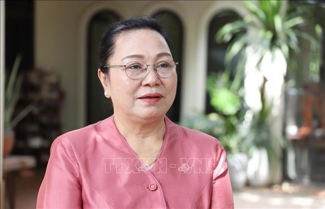 Đại sứ Lào tại Việt Nam Khamphao Ernthavanh. Ảnh: Xuân Tú/PV TTXVN tại Lào Đại sứ Lào tại Việt Nam Khamphao Ernthavanh. Ảnh: Xuân Tú/PV TTXVN tại Lào