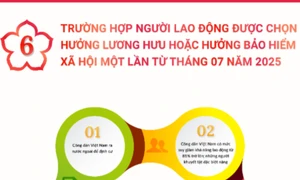 6 trường hợp người lao động được lựa chọn hưởng bảo hiểm xã hội một lần hoặc lương hưu từ tháng 7.2025