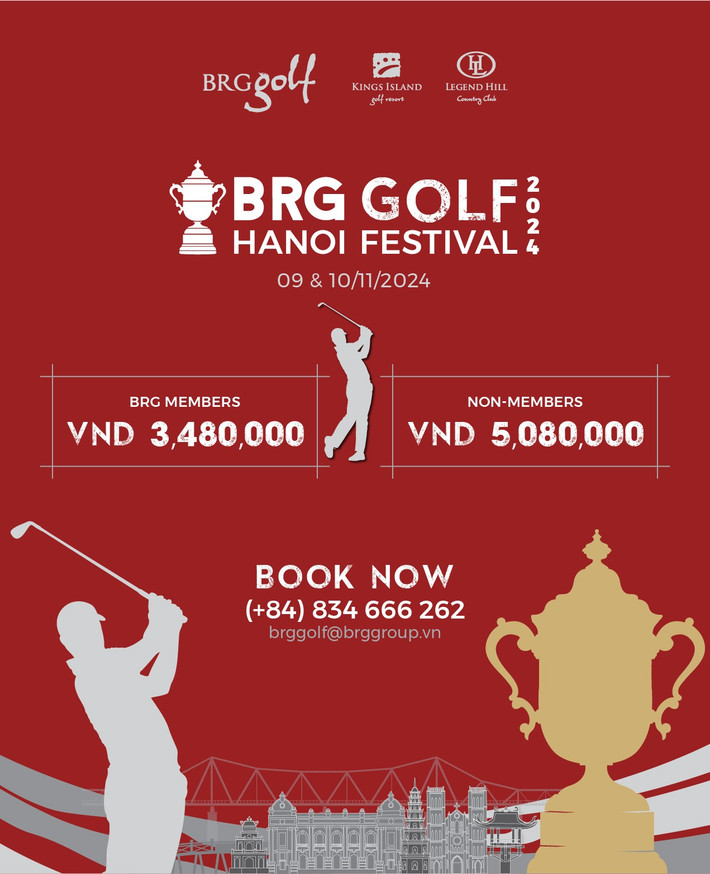 BRG Golf Hanoi Festival 2024 chào đón các “gôn thủ” tại Kings Island Golf Resort và Legend Hill Country Club