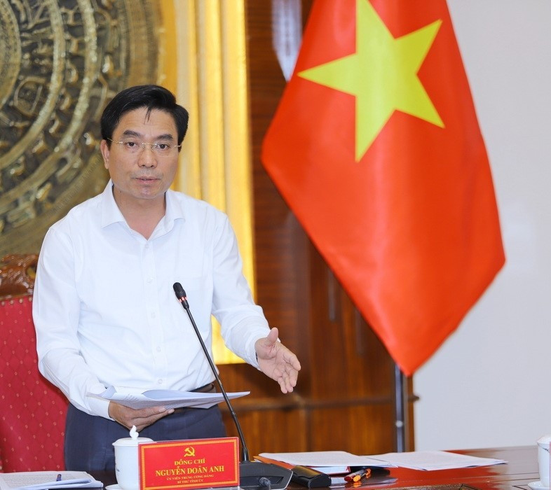 Bí thư Tỉnh ủy Thanh Hóa Nguyễn Doãn Anh phát biểu chỉ đạo hội nghị. Ảnh: Minh Hiếu 197d6161842t85722l0.jpg