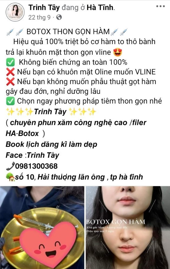 Chủ nhân của cơ sở này cũng liên tục đăng tải lên các nền tảng quảng cáo về các dịch vụ nhưng chưa được cấp phép để dụ dỗ lôi kéo khách hàng