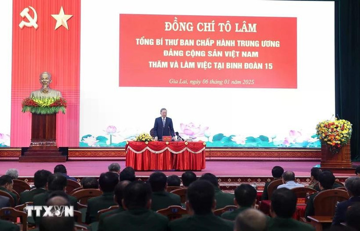 Tổng Bí thư Tô Lâm phát biểu. Ảnh: Thống Nhất/TTXVN