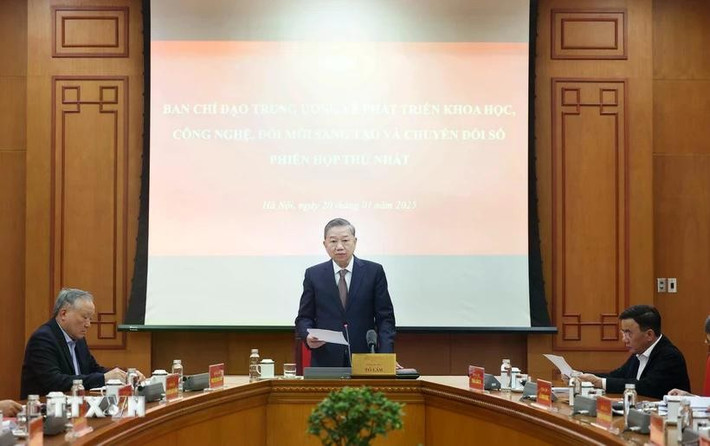 Tổng Bí thư Tô Lâm, Trưởng Ban Chỉ đạo chủ trì phiên họp. Ảnh: Thống Nhất/TTXVN Tổng Bí thư Tô Lâm, Trưởng Ban Chỉ đạo chủ trì phiên họp. Ảnh: Thống Nhất/TTXVN