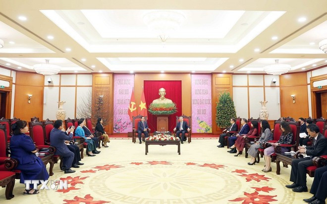Quang cảnh buổi tiếp. Ảnh: Thống Nhất/TTXVN Quang cảnh buổi tiếp. Ảnh: Thống Nhất/TTXVN