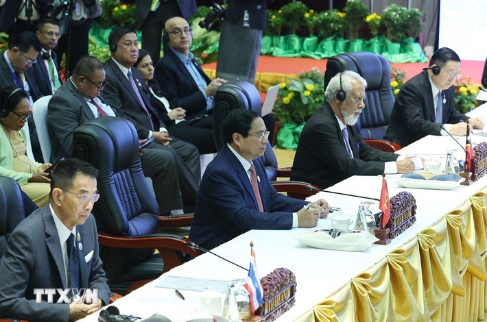 Thủ tướng Phạm Minh Chính tham dự và phát biểu tại Hội nghị cấp cao ASEAN - Hoa Kỳ lần thứ 12. Ảnh: Dương Giang/TTXVN Thủ tướng Phạm Minh Chính tham dự và phát biểu tại Hội nghị cấp cao ASEAN - Hoa Kỳ lần thứ 12. Ảnh: Dương Giang/TTXVN