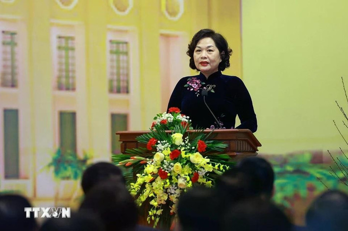 Thống đốc Ngân hàng Nhà nước Việt Nam Nguyễn Thị Hồng phát biểu. Ảnh: Dương Giang/TTXVN Thống đốc Ngân hàng Nhà nước Việt Nam Nguyễn Thị Hồng phát biểu. Ảnh: Dương Giang/TTXVN