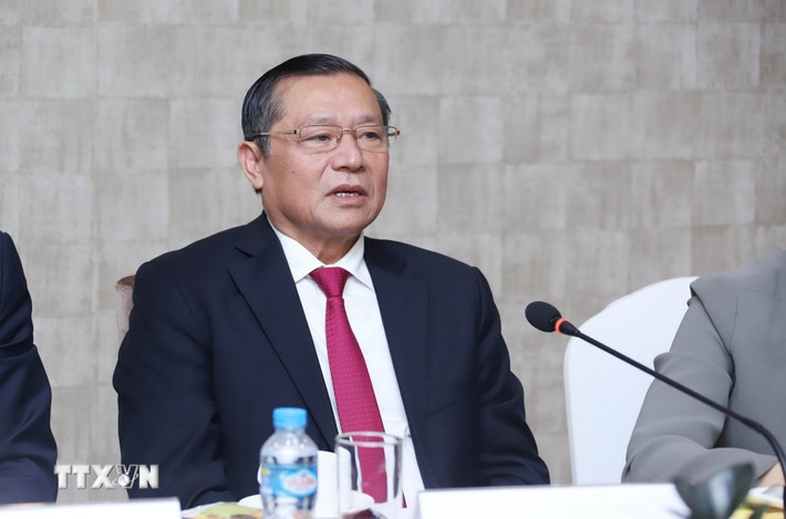 Phó Trưởng ban Thường trực Ban Tuyên giáo Trung ương Lại Xuân Môn phát biểu tại Hội đàm. Ảnh: Xuân Tú/TTXVN Phó Trưởng ban Thường trực Ban Tuyên giáo Trung ương Lại Xuân Môn phát biểu tại Hội đàm. Ảnh: Xuân Tú/TTXVN