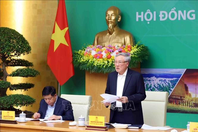 Phó Thủ tướng Thường trực Nguyễn Hoà Bình phát biểu chỉ đạo. Ảnh: Phạm Kiên/TTXVN Phó Thủ tướng Thường trực Nguyễn Hoà Bình phát biểu chỉ đạo. Ảnh: Phạm Kiên/TTXVN