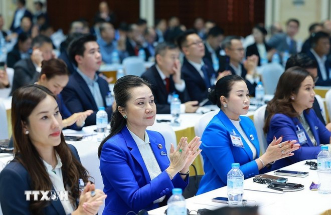 Các đại biểu dự Hội nghị Hợp tác đầu tư Việt Nam - Lào năm 2025. Ảnh: Dương Giang/TTXVN Các đại biểu dự Hội nghị Hợp tác đầu tư Việt Nam - Lào năm 2025. Ảnh: Dương Giang/TTXVN