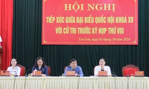 Chủ nhiệm Ủy ban Văn hóa, Giáo dục Nguyễn Đắc Vinh tiếp xúc cử tri huyện Yên Sơn, Tuyên Quang