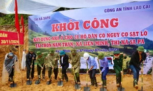 Thị xã Sa Pa: Khởi công xây dựng nhà ở cho 28 hộ dân xã Liên Minh bị ảnh hưởng bởi thiên tai