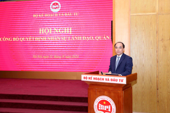 Tân Cục trưởng Cục Phát triển doanh nghiệp Bùi Anh Tuấn phát biểu. Ảnh: Đức Trung/MPI 06.JPG