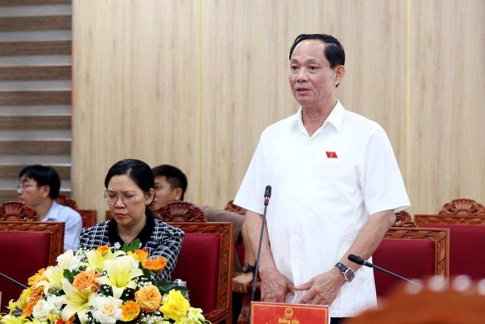 Phó Chủ tịch Quốc hội, Thượng tướng Trần Quang Phương phát biểu tại cuộc làm việc Phó Chủ tịch Quốc hội, Thượng tướng Trần Quang Phương phát biểu tại cuộc làm việc