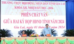 Chủ tọa điều hành phiên chất vấn và trả lời chất vấn