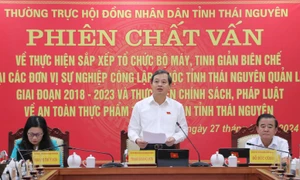 Phó Bí thư Thường trực Tỉnh ủy, Chủ tịch HĐND tỉnh Phạm Hoàng Sơn phát biểu tại phiên chất vấn