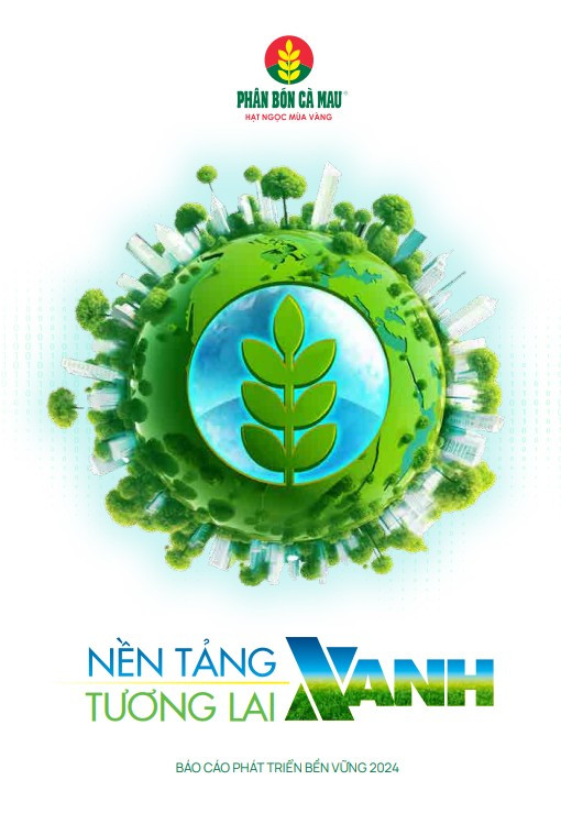 Báo cáo Phát triển bền vững 2024 nổi bật khi tiệm cận chuẩn quốc tế. Ảnh: PVCFC trang-bia-bcptbv-cua-pvcfc-the-hien-su-can-bang-giua-phat-trien-kinh-te-va-bao-ve-moi-truong.png
