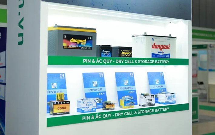 Sản phẩm ắc quy Đồng Nai, pin Con Ó của Công ty CP Pin Ắc quy miền Nam. Ảnh: Vinachem. 415a5074.jpg