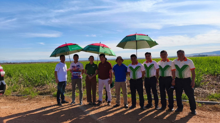 Đoàn công tác tham quan, tìm hiểu về công nghệ sản xuất, sản phẩm tại các nông trường của doanh nghiệp. Ảnh: PVFCCo image011.jpg