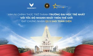 VinUni trở thành đại học trẻ nhất với tốc độ nhanh nhất thế giới đạt chứng nhận QS 5 sao