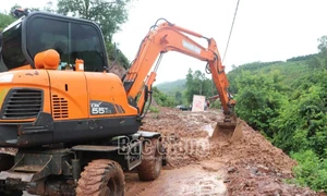 Huyện Lục Ngạn (Bắc Giang): Mưa lớn gây sạt lở tại một số tuyến giao thông