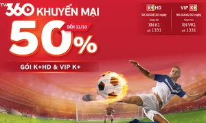 Giảm 50% các gói cước K+ trên TV360