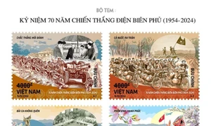 Phát hành bộ tem kỷ niệm 70 năm chiến thắng Điện Biên Phủ