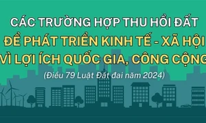 Các trường hợp thu hồi đất để phát triển kinh tế - xã hội vì lợi ích quốc gia, công cộng