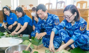 Nhộn nhịp hội thi gói bánh chưng xanh tại Bà Rịa - Vũng Tàu