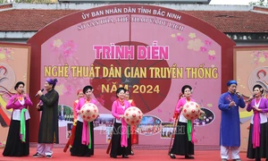 Bắc Ninh tổ chức trình diễn nghệ thuật truyền thống tại điểm di tích