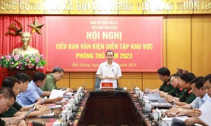 Hội nghị Tiểu ban văn kiện diễn tập khu vực phòng thủ tỉnh Bắc Giang năm 2023