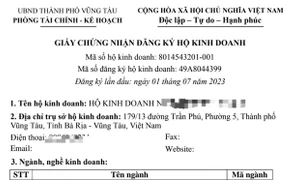 Thành lập hộ kinh doanh chỉ cần nộp 1 bộ hồ sơ