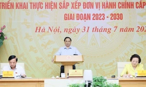 Thủ tướng Phạm Minh Chính chủ trì Hội nghị trực tuyến toàn quốc về sắp xếp đơn vị hành chính cấp huyện, cấp xã