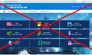 Cẩn trọng với trang web giả mạo Cổng dịch vụ công ngành Bảo hiểm xã hội Việt Nam