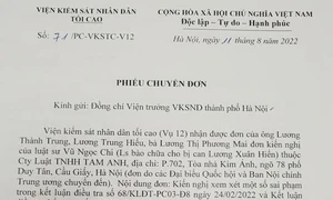 Ban Nội chính Trung ương đề nghị xem xét, giải quyết vụ án đúng pháp luật