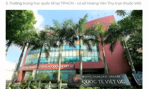 "Ma trận" trường quốc tế: Trường Quốc tế Việt Úc (VAS) quảng cáo sai sự thật?