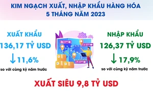 5 tháng đầu năm 2023 Việt Nam xuất siêu 9,8 tỷ USD